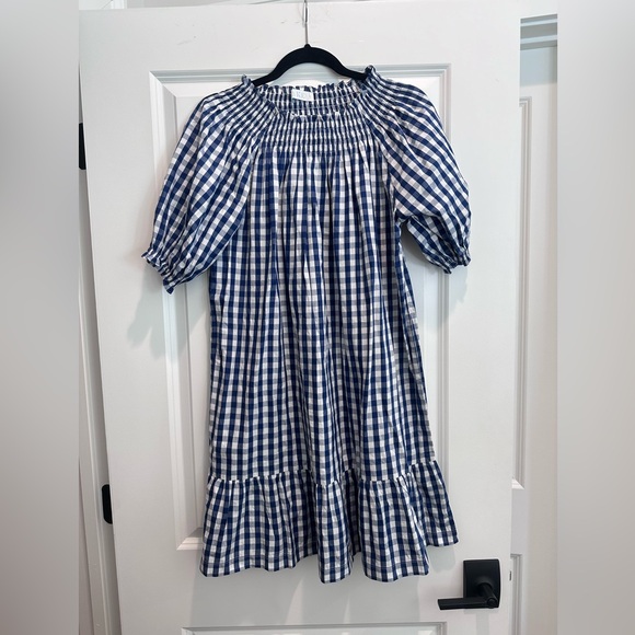 LAKE Dresses & Skirts - Blue Gingham Smocked Dress